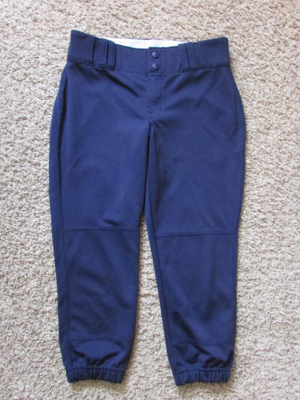 NWOT Champro Small Capri Baseball Pants Navy Blue Elastic Cuffs
